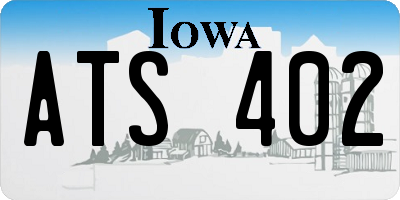 IA license plate ATS402