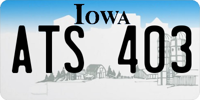 IA license plate ATS403