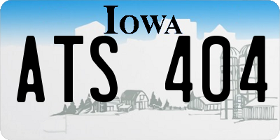 IA license plate ATS404