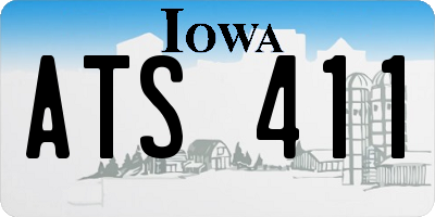 IA license plate ATS411