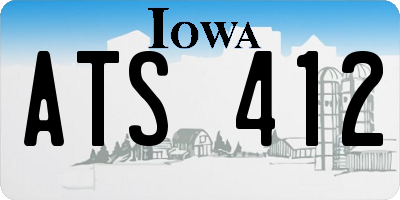 IA license plate ATS412
