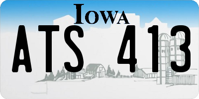 IA license plate ATS413