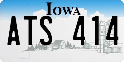 IA license plate ATS414