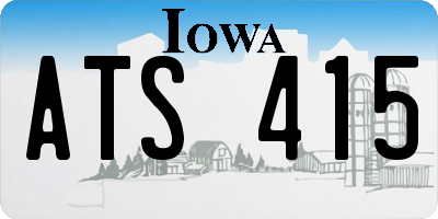 IA license plate ATS415