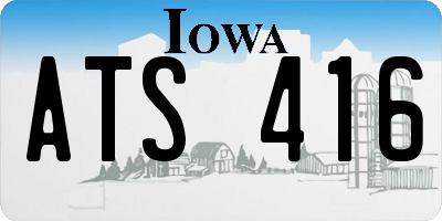 IA license plate ATS416