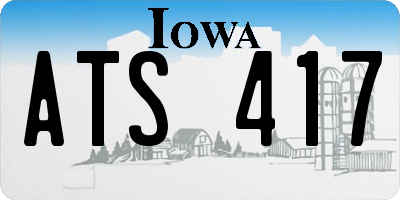 IA license plate ATS417