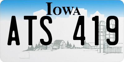 IA license plate ATS419