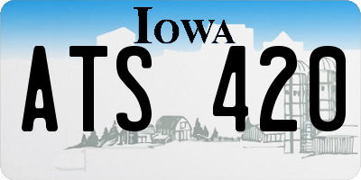 IA license plate ATS420