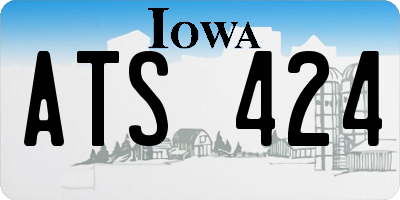 IA license plate ATS424