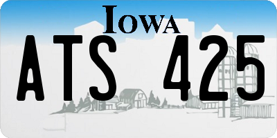 IA license plate ATS425