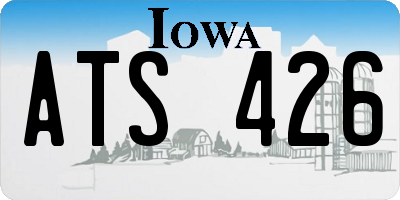IA license plate ATS426