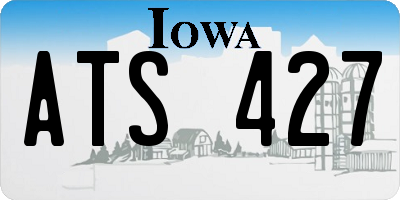 IA license plate ATS427