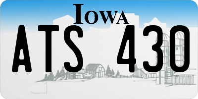 IA license plate ATS430