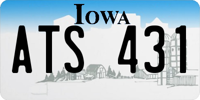 IA license plate ATS431