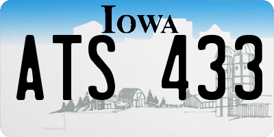 IA license plate ATS433