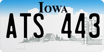 IA license plate ATS443