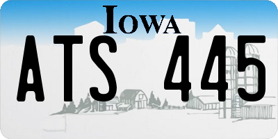 IA license plate ATS445