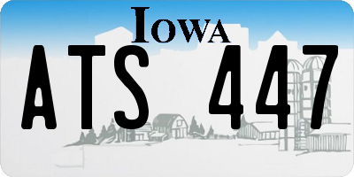 IA license plate ATS447