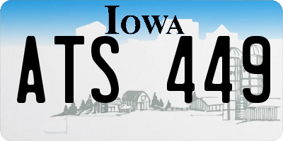 IA license plate ATS449