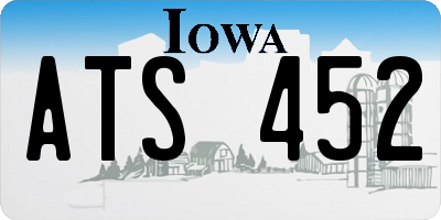 IA license plate ATS452