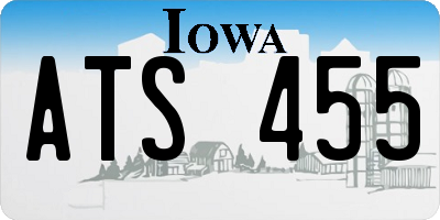 IA license plate ATS455
