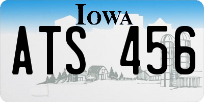 IA license plate ATS456