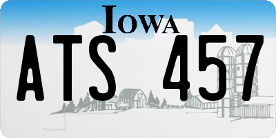 IA license plate ATS457