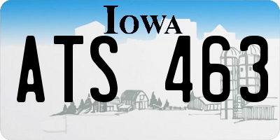 IA license plate ATS463
