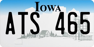 IA license plate ATS465