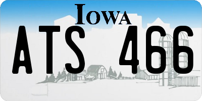IA license plate ATS466