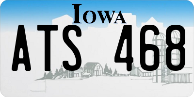 IA license plate ATS468