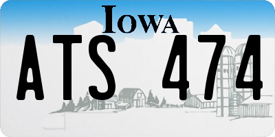 IA license plate ATS474