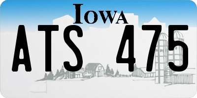 IA license plate ATS475