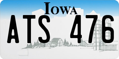 IA license plate ATS476