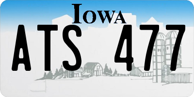 IA license plate ATS477
