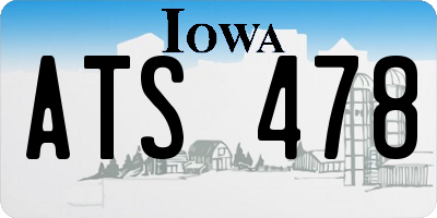 IA license plate ATS478