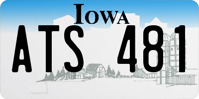 IA license plate ATS481
