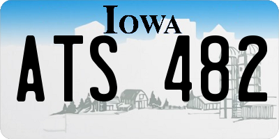IA license plate ATS482