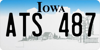 IA license plate ATS487