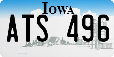 IA license plate ATS496