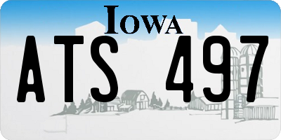 IA license plate ATS497
