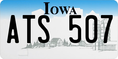IA license plate ATS507