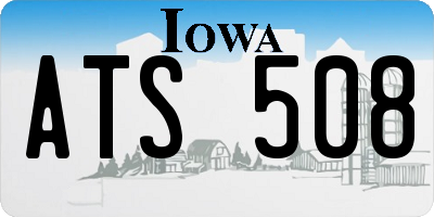IA license plate ATS508