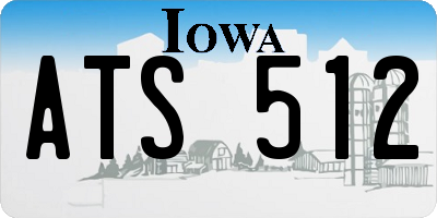 IA license plate ATS512