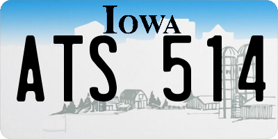 IA license plate ATS514