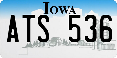 IA license plate ATS536