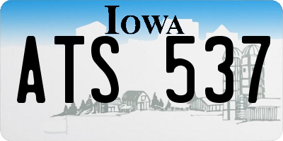 IA license plate ATS537