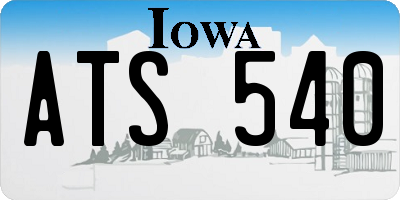 IA license plate ATS540