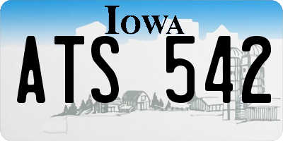 IA license plate ATS542