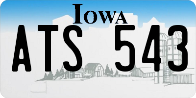 IA license plate ATS543